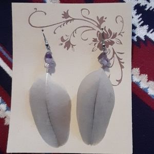 Sandhill Feather earrings